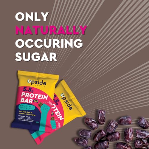 Upside Health Protein Bar Bites (Pack Of 5, 125 Gram) - Coffee Flavor - Almond, Dates, Whey &amp; Foxtail Millets - No Added Sugar - Gluten Free (FROM INDIA)SAB - View 4 of 7
