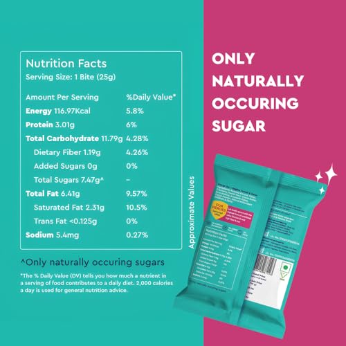 Upside Health Millet Energy Bar Bites (Pack of 5, 125g) - Almonds, Rajgira, Dates &amp; Foxtail - No Added Sugar - Gluten Free - Plant Based Bar for Vegan  (FROM INDIA)SAB - View 2 of 7