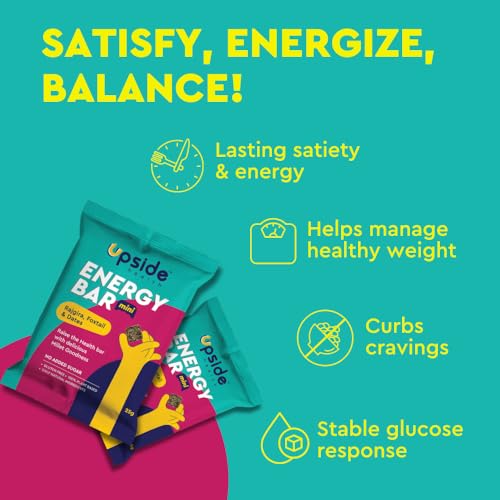 Upside Health Millet Energy Bar Bites (Pack of 5, 125g) - Almonds, Rajgira, Dates &amp; Foxtail - No Added Sugar - Gluten Free - Plant Based Bar for Vegan  (FROM INDIA)SAB - View 7 of 7