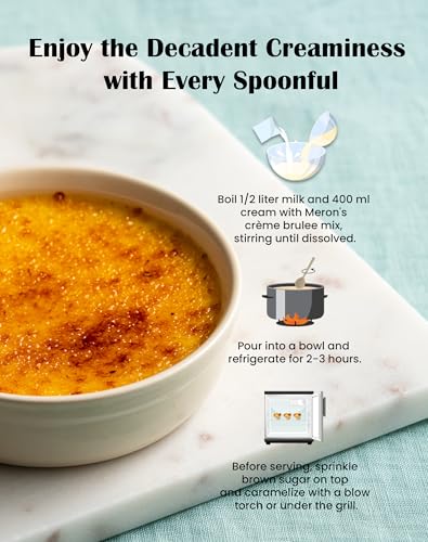 Meron Creme Brulee | Instant Dessert Mix | Cream Caramelized Classic Dessert | Natural Flavour & Colour | Vegan | 3 Easy Steps | 100g - View 4 of 6