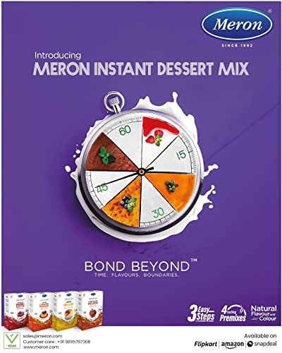Meron Creme Brulee | Instant Dessert Mix | Cream Caramelized Classic Dessert | Natural Flavour & Colour | Vegan | 3 Easy Steps | 100g - View 6 of 6