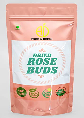 A D Food &amp; Herbs Dried Rose Buds Aromatic Edible for Homemade Lattes, Tea Blends, Bath Salts, Gifts, Crafts (Sundried &amp; Natural) (20 Gms x pack of 2) (FROM INDIA)SAB - View 2 of 3