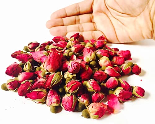 A D Food &amp; Herbs Dried Rose Buds Aromatic Edible for Homemade Lattes, Tea Blends, Bath Salts, Gifts, Crafts (Sundried &amp; Natural) (20 Gms x pack of 2) (FROM INDIA)SAB - View 3 of 3