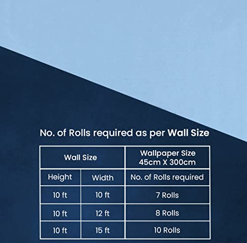 ANNACREATIONS Self Adhesive Green Solid Texture Wallpaper Waterproof Vinyl Stickers PVC Wall Papers (18''inches x 120'' inches) (Sky Blue) - View 5 of 6