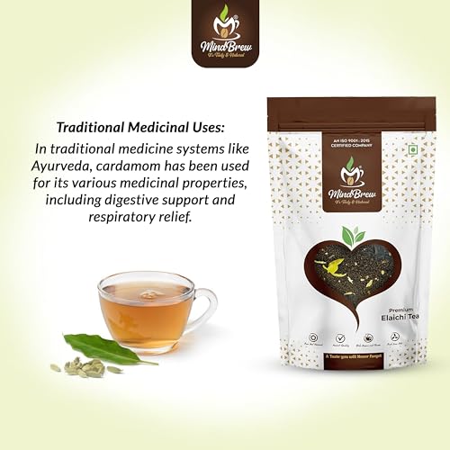 MindBrew Premium Pure Natural Elaichi Tea | Elaichi Aromatic | Natural Rich &amp; Aromatic Chai | Pure Ingredients | No Artificial Flavour (1kg) (FROM INDIA)SAB - View 4 of 7