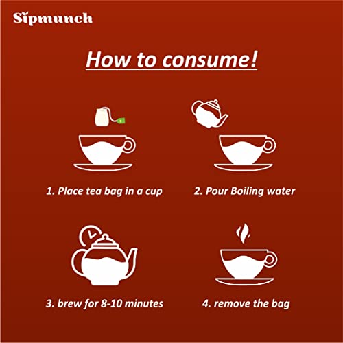 Sipmunch Premium Himalayan Brandy Tea with flowery and fruity taste-16 tea bags (FROM INDIA)SAB - View 4 of 5