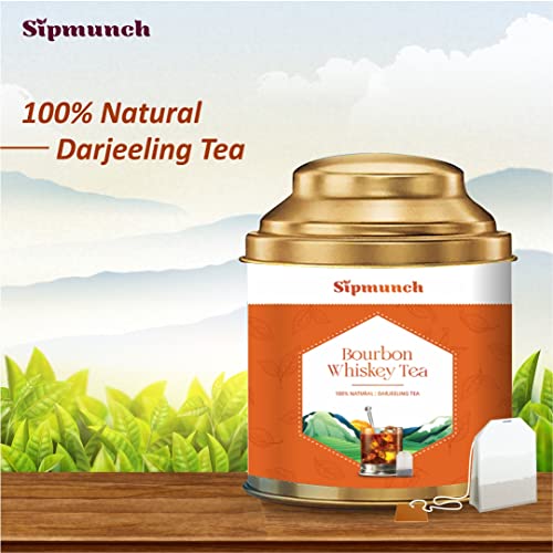 Sipmunch Bourbon Whiskey Tea and Infused with Whiskey Flavour taste-16 tea bags (FROM INDIA)SAB - View 2 of 5