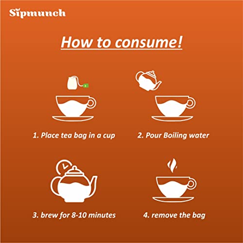 Sipmunch Bourbon Whiskey Tea and Infused with Whiskey Flavour taste-16 tea bags (FROM INDIA)SAB - View 4 of 5
