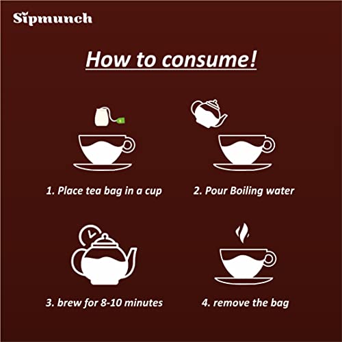Sipmunch Premium Exotic Rum Raisin Tea with Raisins, Dry Dates &amp; Natural Rum Flavour -16 tea bags (FROM INDIA)SAB - View 4 of 5