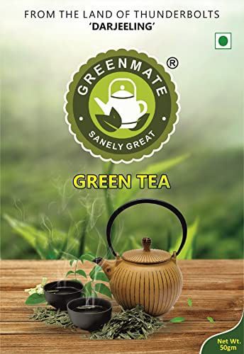 GreenMate Darjeeling Green Tea Leaves 200gm | 100% Natural Green Tea Leaves | Packed in a convenient Zip Pouch (200) (FROM INDIA)SAB - View 2 of 7