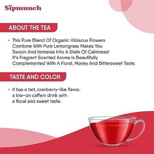 Sipmunch Premium Bombay Cutting Chai (15Gm) &amp; Hibiscus Lemongrass Tea (15Gm) Combo Pack | Premium Grade Hibiscus Flower,Lemon Grass | Premium Assam CTC, Cardamom, Ginger &amp; Fennel Seeds Masala Tea. (FROM INDIA)SAB - View 4 of 5