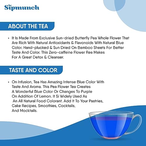 Sipmunch Premium Butterfly Blue Pea Tea-15gm &amp; Sipmunch Premium Hibiscus Lemongrass Tea-15gm (Pack Of 2) (FROM INDIA)SAB - View 2 of 5