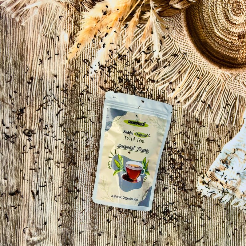 SIKKIM GOLD-BLACK TEA| SIKKIM ORGANIC TEMI TEA | LEAF TEA |100G| AUTHENTIC SECOND FLUSH | TEMI TEA ESTATE CERTIFIED | USDA |IMO |ONECERT | AWARD-WINNING FLUSH IN QUALITY (FROM INDIA)SAB - View 2 of 7