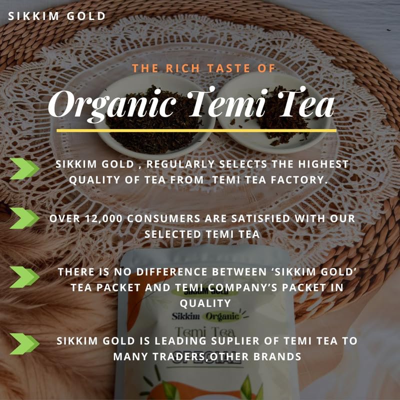 SIKKIM GOLD-BLACK TEA| SIKKIM ORGANIC TEMI TEA | LEAF TEA |100G| AUTHENTIC SECOND FLUSH | TEMI TEA ESTATE CERTIFIED | USDA |IMO |ONECERT | AWARD-WINNING FLUSH IN QUALITY (FROM INDIA)SAB - View 7 of 7