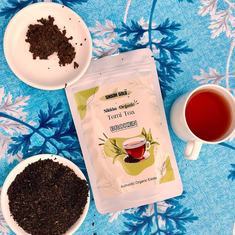 BLACK TEA SIKKIM ORGANIC TEMI TEA LEAF TEA |BROKEN LEAF|100g|Pack of 1| AUTHENTIC BROKEN|TEMI TEA ESTATE |USDA |IMO |ONECERT Certified | VERY GOOD AROMA AND TASTE (FROM INDIA)SAB - View 3 of 7
