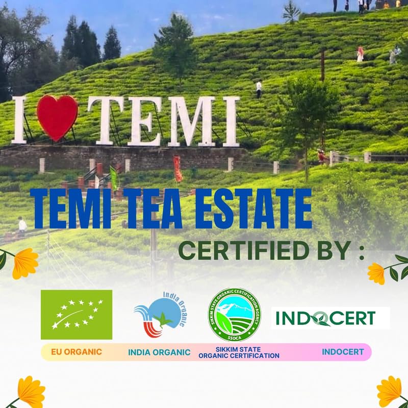BLACK TEA SIKKIM ORGANIC TEMI TEA LEAF TEA |BROKEN LEAF|100g|Pack of 1| AUTHENTIC BROKEN|TEMI TEA ESTATE |USDA |IMO |ONECERT Certified | VERY GOOD AROMA AND TASTE (FROM INDIA)SAB - View 4 of 7