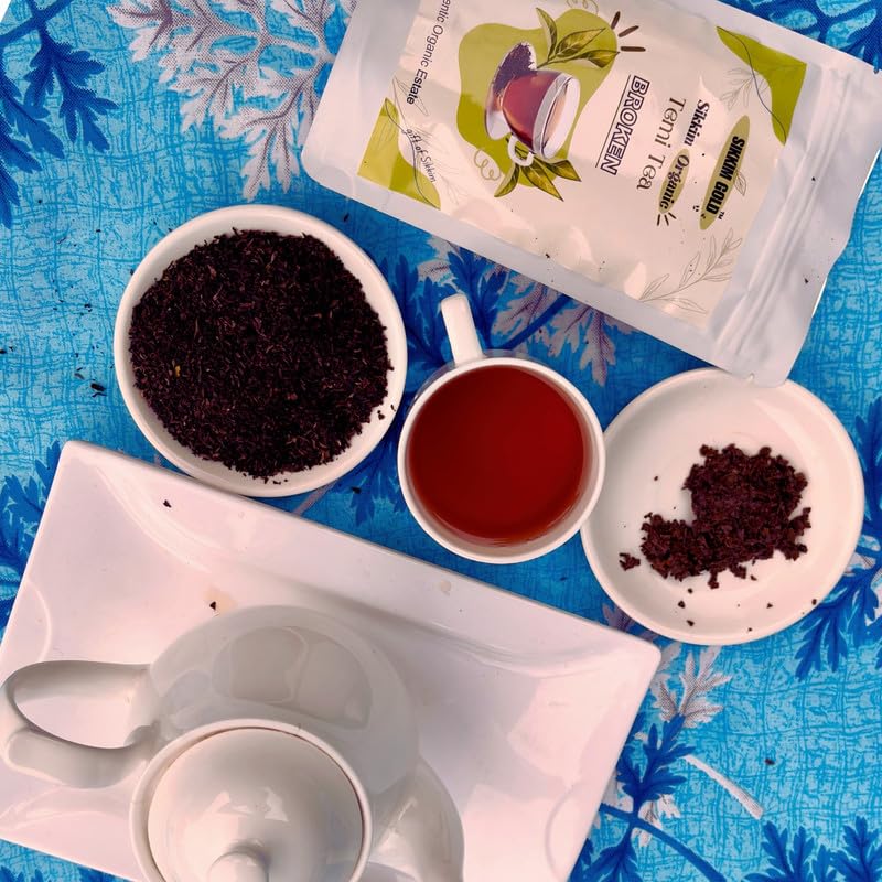 BLACK TEA SIKKIM ORGANIC TEMI TEA LEAF TEA |BROKEN LEAF|100g|Pack of 1| AUTHENTIC BROKEN|TEMI TEA ESTATE |USDA |IMO |ONECERT Certified | VERY GOOD AROMA AND TASTE (FROM INDIA)SAB - View 5 of 7