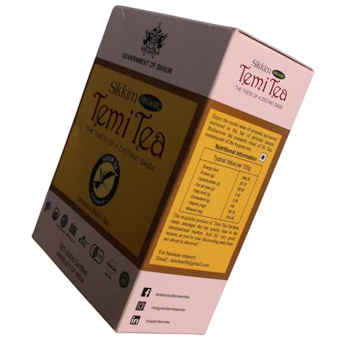 BLACK TEA SIKKIM ORGANIC TEMI TEA LEAF TEA |BROKEN LEAF|125g|Pack of 1| AUTHENTIC BROKEN|USDA |IMO |ONECERT Certified | VERY GOOD AROMA AND TASTE |OWNED BY GOVT OF SIKKIM (FROM INDIA)SAB - View 2 of 7