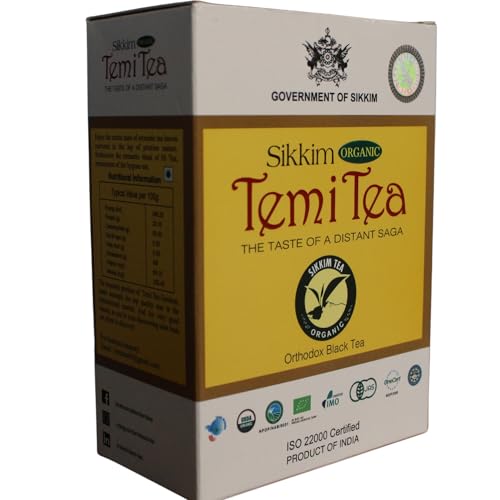 BLACK TEA SIKKIM ORGANIC TEMI TEA LEAF TEA |BROKEN LEAF|125g|Pack of 1| AUTHENTIC BROKEN|USDA |IMO |ONECERT Certified | VERY GOOD AROMA AND TASTE |OWNED BY GOVT OF SIKKIM (FROM INDIA)SAB - View 4 of 7