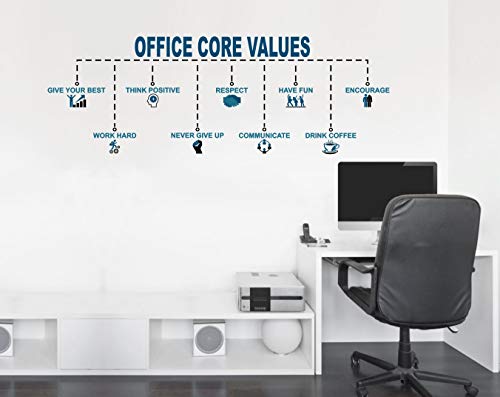 Decal O Decal Vinyl 'Office Core Values' Self Adhesive Wall Sticker ...