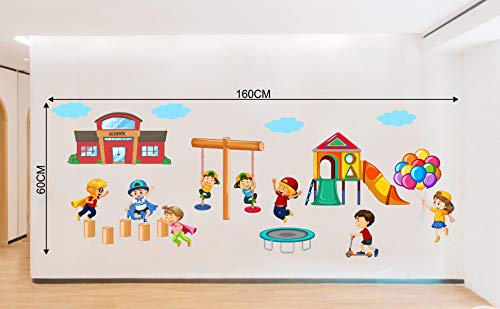 Decal O Decal Kids Playing Activities Self Adhesive Wall Sticker(Pack of 2) (FROM INDIA FAAZ) - View 4 of 4