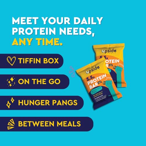 Upside Health Protein Bar Bites (Pack Of 20, 500 Gram) - Peanut Blueberry Flavor - Almond, Dates, Foxtail Millets &amp; Whey - No Added Sugar - Gluten Free (FROM INDIA)SAB - View 6 of 7
