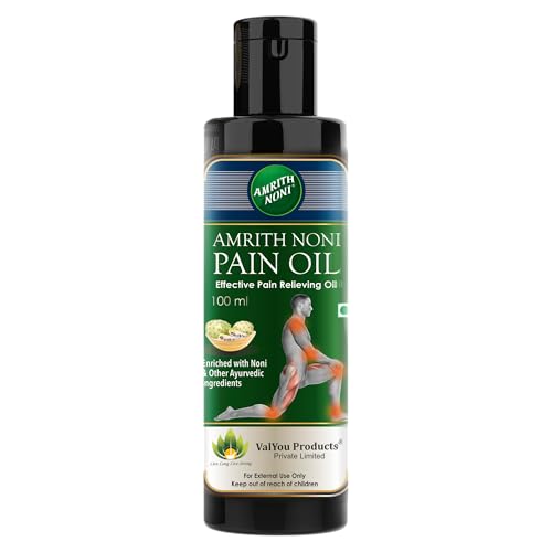 Amrith Noni Pain Oil: Ayurvedic pain Relief oil for Back pain, Joint pain, Knee pain, Body Pain, Ankle pain, Muscle pain, Neck Pain, Wrist Pain, Elbow Pain (100ML) - Pack Of 2FROM INDIA(NUZ) - View 2 of 5