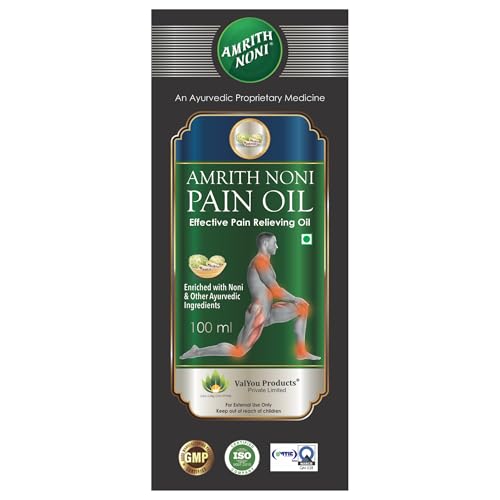 Amrith Noni Pain Oil: Ayurvedic pain Relief oil for Back pain, Joint pain, Knee pain, Body Pain, Ankle pain, Muscle pain, Neck Pain, Wrist Pain, Elbow Pain (100ML) - Pack Of 2FROM INDIA(NUZ) - View 3 of 5