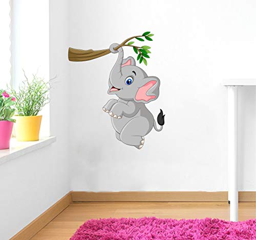 Decal O Decal 'Hanging Elephant on Tree Branch' Wall Stickers(Pack of 4)(FROM INDIA FAAZ) - View 2 of 4