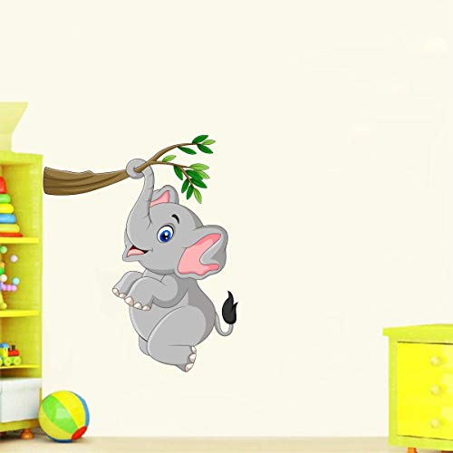 Decal O Decal 'Hanging Elephant on Tree Branch' Wall Stickers(Pack of 2)(FROM INDIA FAAZ) - View 3 of 4