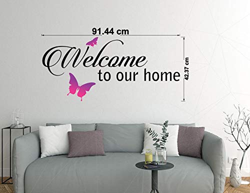 ESP Creation Combo Set of 2 Golden Deer with Birds | Welcome Home Butterfly Wall Decals for Hall, Bedroom &amp; Kitchen(FROM INDIA FAAZ) - View 3 of 4