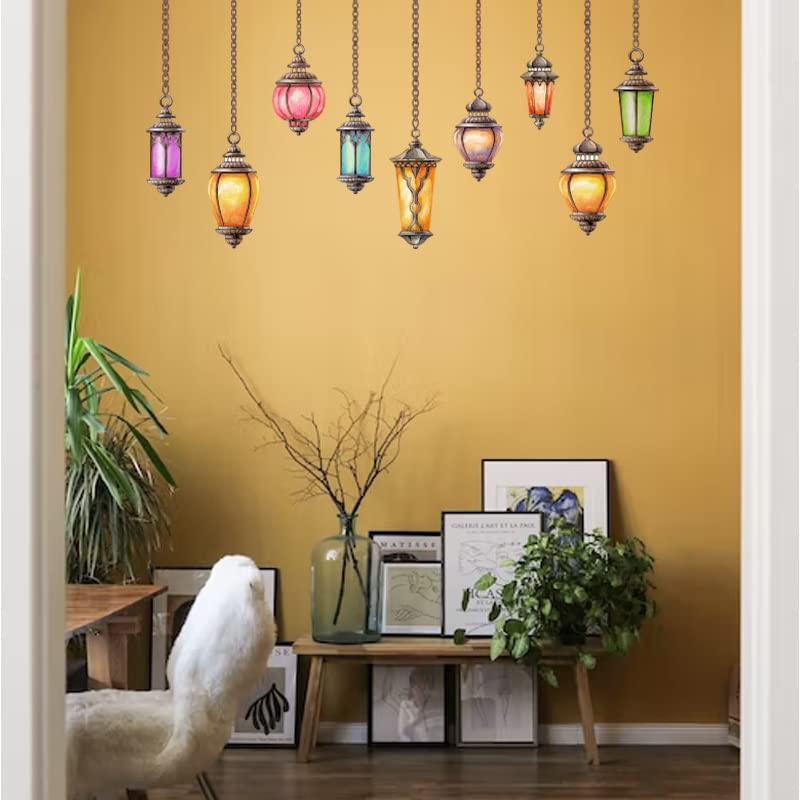 ESP Creation Combo Set of 2 Golden Deer with Birds | Hanging Lamp Wall Decals for Hall, Bedroom &amp; Kitchen(FROM INDIA FAAZ) - View 3 of 4
