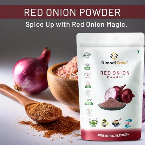 Nimadi Zone Pure Red Onion Powder 500 gm with Rich Taste and High in Vitamins Preservatives Free Onion Powder for Hair GrowthFROM INDIA(NUZ) - View 2 of 7