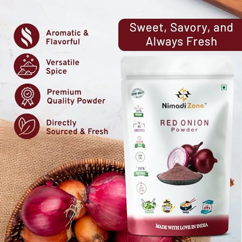 Nimadi Zone Pure Red Onion Powder 500 gm with Rich Taste and High in Vitamins Preservatives Free Onion Powder for Hair GrowthFROM INDIA(NUZ) - View 5 of 7