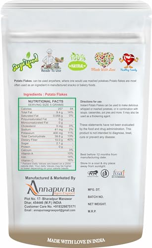 Nimadi Zone Potato Flakes | Dehydrated Potato | Aaloo ka Mash | Instant ALOO POHA READYMIX Pack - 100 GM By Nimadi ZoneFROM INDIA(NUZ) - View 2 of 7