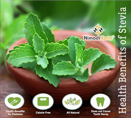 Nimadi Zone Green Stevia leaf powder | Helps to Control Blood Sugar Level I Natural Alternative to Processed Sugar I 100% Zero calorie | sugerfee - 500 GM By Nimadi ZoneFROM INDIA(NUZ) - View 3 of 7