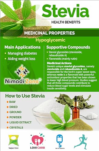 Nimadi Zone Green Stevia leaf powder | Helps to Control Blood Sugar Level I Natural Alternative to Processed Sugar I 100% Zero calorie | sugerfee - 500 GM By Nimadi ZoneFROM INDIA(NUZ) - View 4 of 7