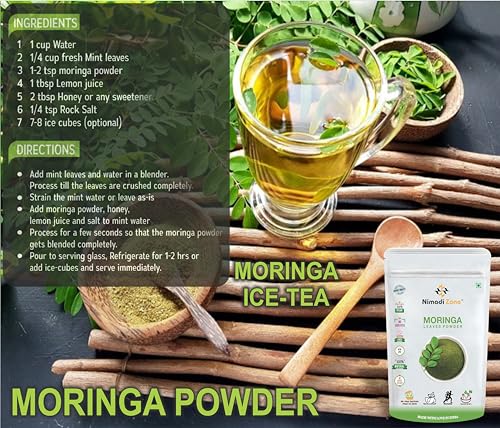 Nimadi Zone Moringa Leaf Powder (Olifera Leaf Powder) Powerful Vitamins &amp; Antioxidants Immunity Booster - 200 GM by Nimadi Zone…FROM INDIA(NUZ) - View 3 of 7
