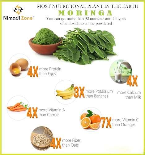 Nimadi Zone Moringa Leaf Powder (Olifera Leaf Powder) Powerful Vitamins &amp; Antioxidants Immunity Booster - 200 GM by Nimadi Zone…FROM INDIA(NUZ) - View 4 of 7