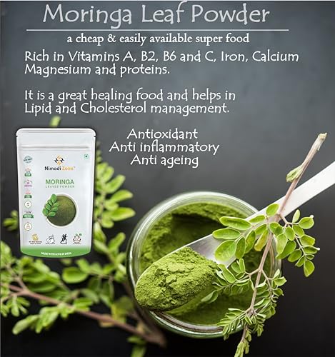 Nimadi Zone Moringa Leaf Powder (Olifera Leaf Powder) Powerful Vitamins &amp; Antioxidants Immunity Booster - 200 GM by Nimadi Zone…FROM INDIA(NUZ) - View 6 of 7
