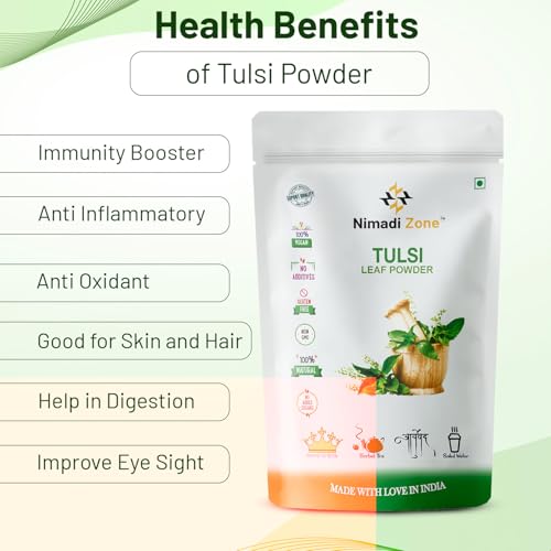 Nimadi Zone Tulsi Leaf Powder/Holy Basil Leaf Powder - 200 GM by Nimadi ZoneFROM INDIA(NUZ) - View 2 of 7