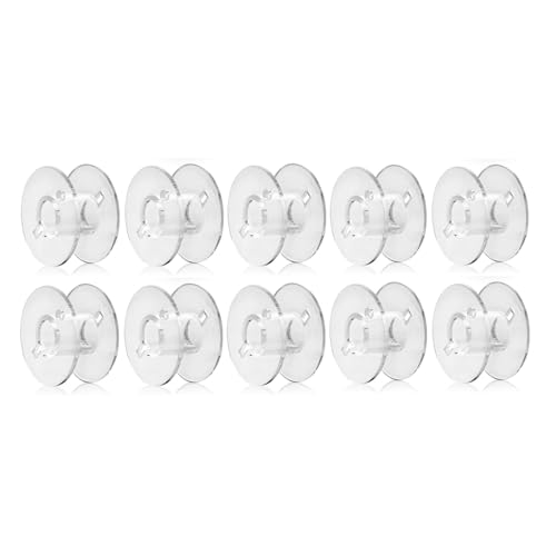 Zenith 10 pc Plastic Bobbins &amp; Blind Hem Pressure Foot for All Domestic Automatic Sewing Machine Like Usha janome Singer, Embroidery Machines. White Steel (Blind Hem + 10 Plastic Bobbin)FROM INDIA(NUZ) - View 2 of 7