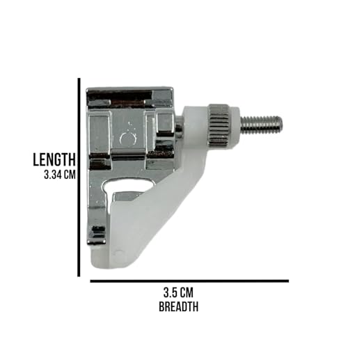 Zenith 10 pc Plastic Bobbins &amp; Blind Hem Pressure Foot for All Domestic Automatic Sewing Machine Like Usha janome Singer, Embroidery Machines. White Steel (Blind Hem + 10 Plastic Bobbin)FROM INDIA(NUZ) - View 6 of 7
