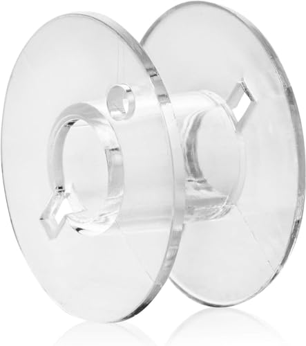 Zenith 10 pc Plastic Bobbins &amp; Big Pico Pressure Foot for All Domestic Automatic Sewing Machine Like Usha janome Singer, Embroidery Machines. White Steel (Big Pico + 10 Plastic Bobbin)FROM INDIA(NUZ) - View 5 of 6