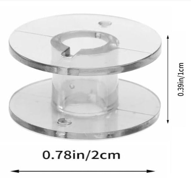 Zenith 10 pc Plastic Bobbins &amp; 6mm Lace Foot Pressure Foot for All Domestic Automatic Sewing Machine Like Usha janome Singer, Embroidery Machines. White Steel (6 mm LaceFoot + 10 Plastic Bobbin)FROM INDIA(NUZ) - View 3 of 7