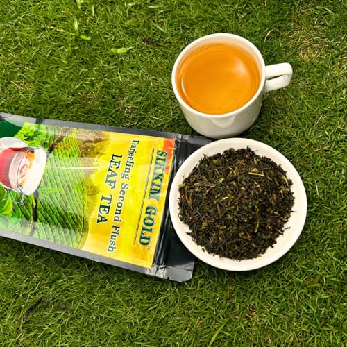 SIKKIM GOLD- Darjeeling Tea Loose Leaves|200g| 100% Pure &amp; Original Darjeeling Long Leave Tea | Second Flush Tea Loose Tea| Authentic Darjeeling Tea| (200) (FROM INDIA)SAB - View 5 of 7