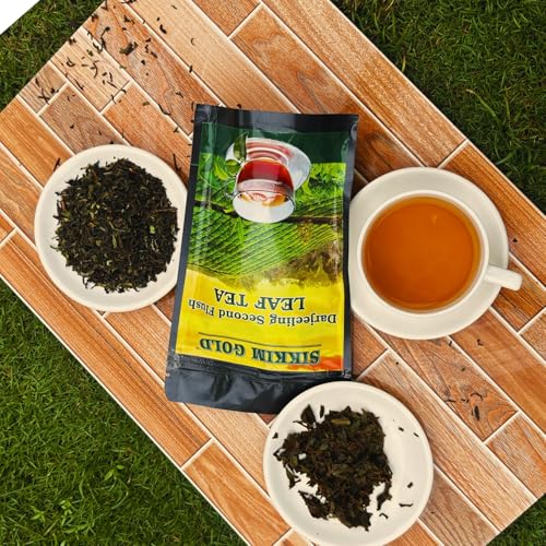 SIKKIM GOLD- Darjeeling Tea Loose Leaves|200g| 100% Pure &amp; Original Darjeeling Long Leave Tea | Second Flush Tea Loose Tea| Authentic Darjeeling Tea| (200) (FROM INDIA)SAB - View 6 of 7