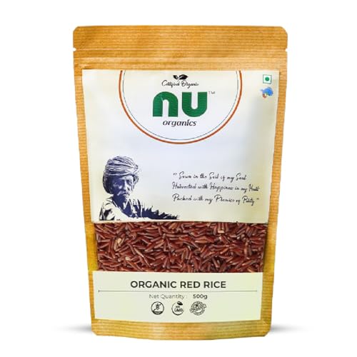 Nu Organics Red Rice - 500g - Certified Organic, Whole Grain ...
