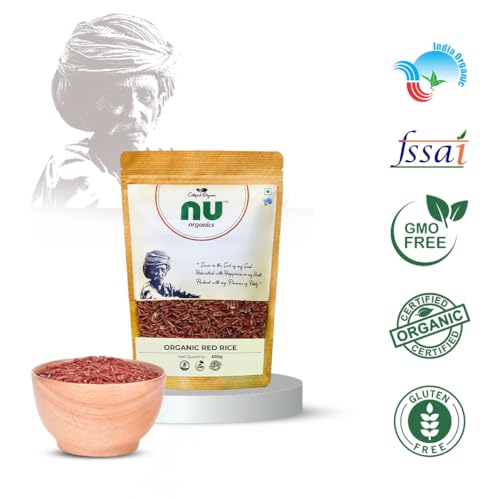 Nu Organics Red Rice - 500g - Certified Organic, Whole Grain ...