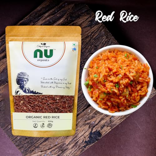 Nu Organics Red Rice - 500g - Certified Organic, Whole Grain ...